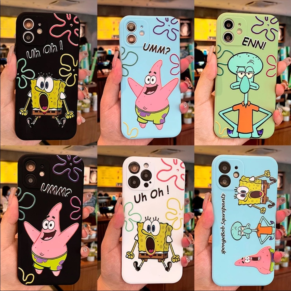 Cartoon Spongebob Phone Case For iPhone 12 13 12 13 Pro max Silicone Cases Soft